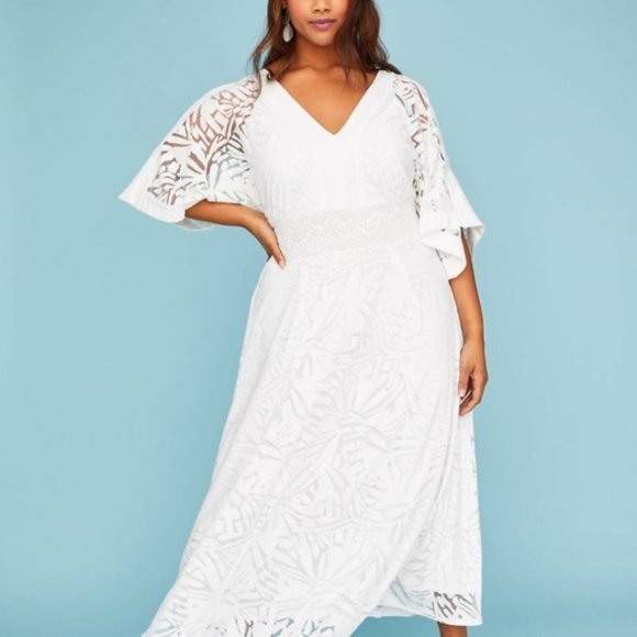 Lane Bryant Dresses & Skirts - Lane Bryant Split Kimono Sleeve Maxi Dress 18/20